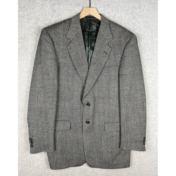 Oliver Other - Oliver‎ Jacket Mens 43L Black Gray Blazer Wool Baby Alpaca Sport Coat